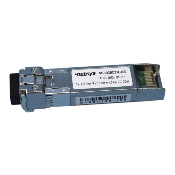 10G BiDi SFP+ Transceiver, 40km, Tx1270nm/Rx1330nm, Single LC, Single Mode Fiber - NS-10GBD23X-40D