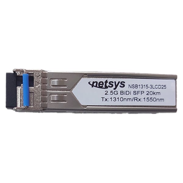 2.488Gbps SFP Bi-Directional Transceiver, 20KM, Tx1310nm/Rx1550nm, Single Mode - NSB1315-3LCD20