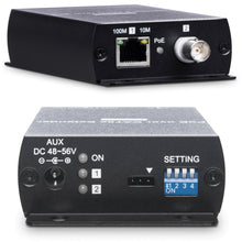PoE Over Coax Extender Kit – 802.3af/at/bt Compatible, RG59/RG6, 10/100Mbps, Up to 500m at 100Mbps / 800m at 10Mbps – IP09CPK