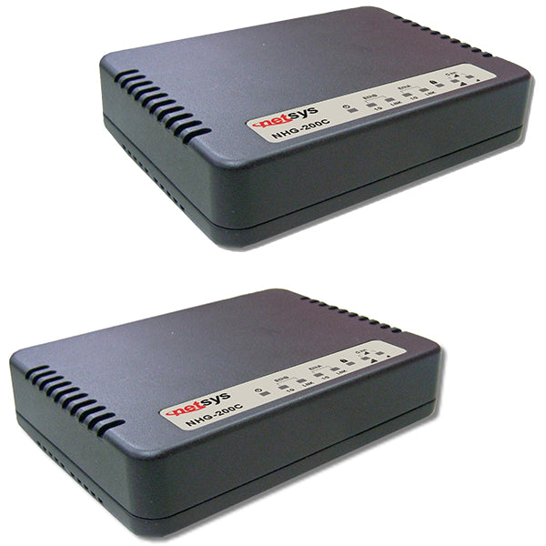 Ethernet Over Coax Kit (2 Units) – RG59/RG6 Coax to Ethernet Adapter, G.hn 1.7Gbps Point-to-Point, Plug & Play, Dual Gigabit Ports (NHG-200CKIT)