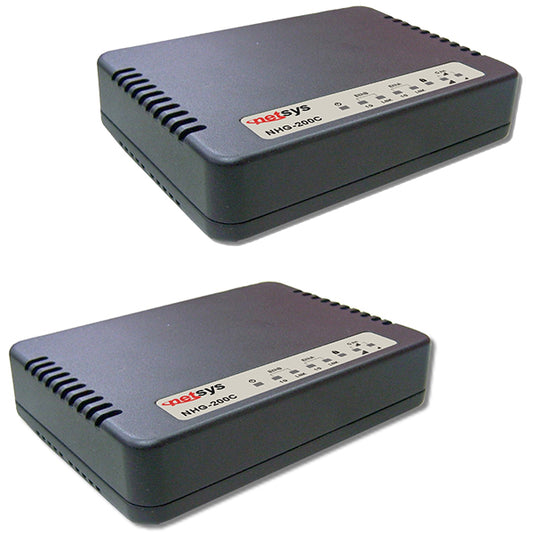 Ethernet Over Coax Kit (2 Units) – RG59/RG6 Coax to Ethernet Adapter, G.hn 1.7Gbps Point-to-Point, Plug & Play, Dual Gigabit Ports (NHG-200CKIT)