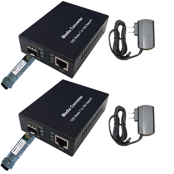 10G Single Mode Fiber Media Converter Kit - Complete Fiber Solution for 20km Single Strand Links (NM-2100GSKIT)