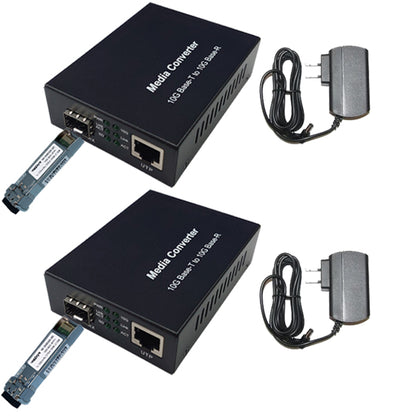 10G Single Mode Fiber Media Converter Kit - Complete Fiber Solution for 20km Single Strand Links (NM-2100GSKIT)