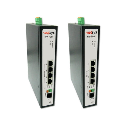 Managed Industrial Grade VDSL2 Ethernet Extender Kit (2 Units Included) - Extend LAN up to 3.3km / 2 mi Over Existing Copper Wiring (NV-700IKIT)