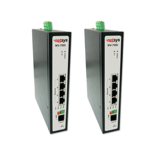 Managed Industrial Grade VDSL2 Ethernet Extender Kit (2 Units Included) - Extend LAN up to 3.3km / 2 mi Over Existing Copper Wiring (NV-700IKIT)