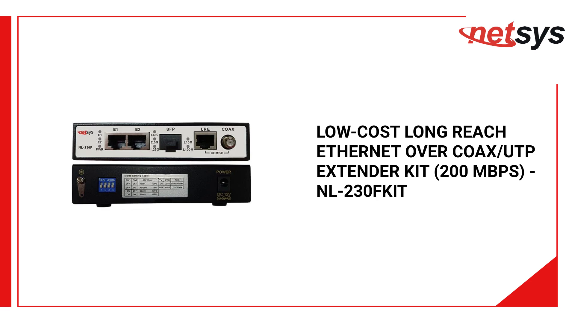 Networking Products - Network Extension Devices & Broadband Equipment ...
