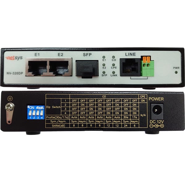 VDSL2 GigaPort Ethernet Extender & Media Converter Kit - NV-320DPKIT